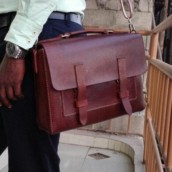 Leather Office Bag - Adyeri